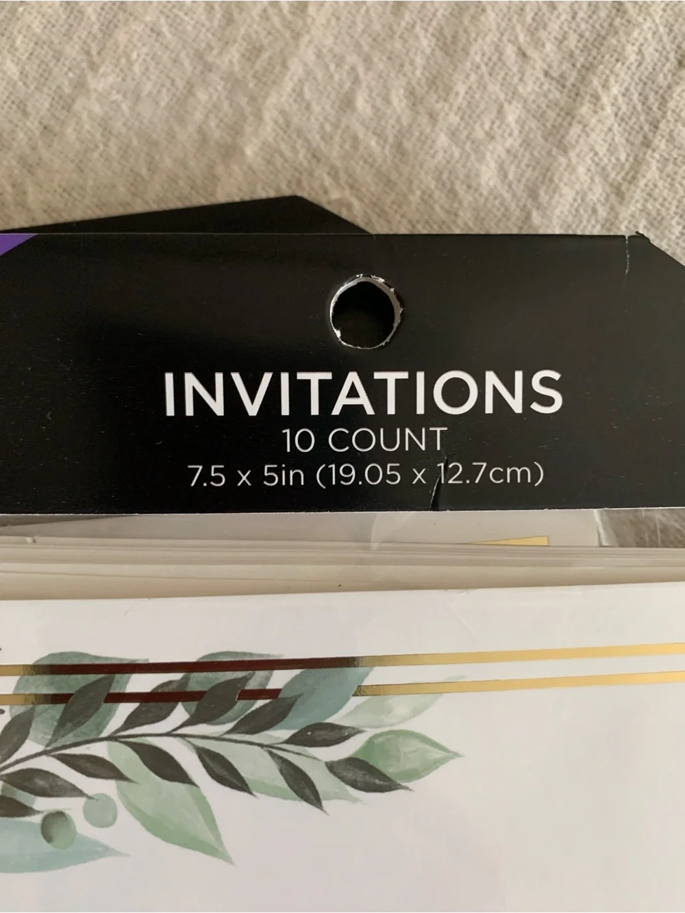 Beautiful Leaf Nature Green & Gold Baby Shower Invitations, 30 - 3 packs of 10.